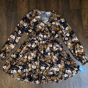 WILA Floral Dress - Black and Brown